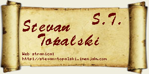 Stevan Topalski vizit kartica